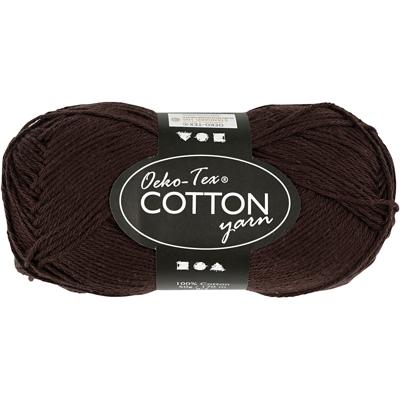 Creativ Company Katoengaren, donkerbruin, 50gr, 170m