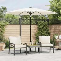 VidaXL Parasol met stalen paal 268x268x226 cm wit