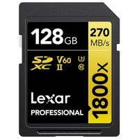 Lexar Professional Gold SD-kaart UHS-II - R280/W205 MB/s - 128GB - V60