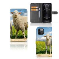 Apple iPhone 12 Pro Max | Telefoonhoesje | Met pasjeshouder | Schaap en Lammetje