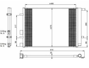 Condensor, airconditioning 350095