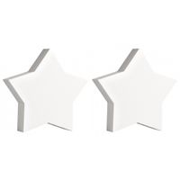 5x stuks witte houten MDF sterren van 11 cm - thumbnail