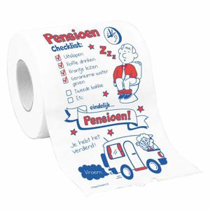 Cadeau toiletpapier/wc-papier rol met pensioen - Vut/gepensioneerd - Pensioen cadeau