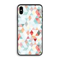 Gekleurde driehoekjes pastel: iPhone X Biologisch afbreekbaar hoesje