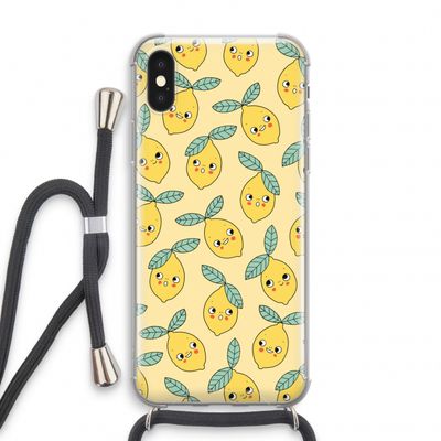 Citroenen: iPhone XS Transparant Hoesje met koord
