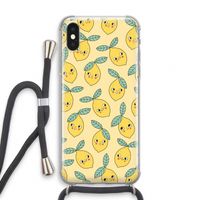 Citroenen: iPhone XS Transparant Hoesje met koord