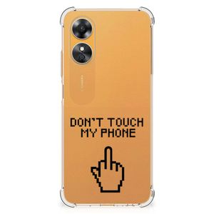 OPPO A17 Anti Shock Case Finger Don't Touch My Phone