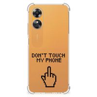 OPPO A17 Anti Shock Case Finger Don't Touch My Phone