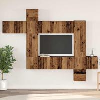 Tv-meubelset 10 pcs Oud hout 30.5 x 30 x 90 cm Bewerkt hout