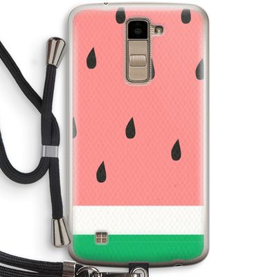 Watermeloen: LG K10 (2016) Transparant Hoesje met koord