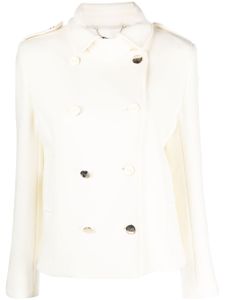 LIU JO manteau en laine vierge à boutonnière croisée - Tons neutres