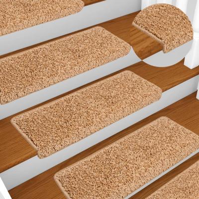 Trapmatten 10 st 65x21x4 cm beige rechthoekige rand