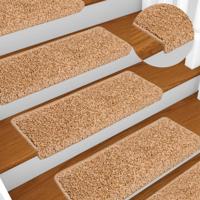 Trapmatten 10 st 65x21x4 cm beige rechthoekige rand