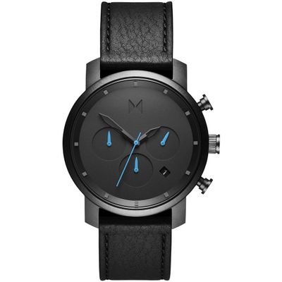 MVMT D-MC02-GUBL Horloge Chrono staal-leder gunmetal-zwart 40 mm