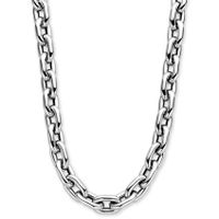 Ketting Paperclipschakel Ronde Buis-Springslot zilver 10,6 mm 43-47 cm - thumbnail