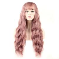 Fluffy lang krullend haar mix dames pruiken