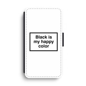 Black is my happy color: iPhone XS Max Flip Hoesje