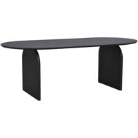 Leen Bakker - Eetkamertafel Bella - Mokka - 75x180x100 Cm - Mangohout - Zwart