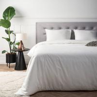 Dekbedovertrek Katoen Satijn Satin Luxury Wit Effen 140x200 Cm Presence - Dekbed-Discounter.nl