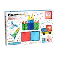Selecta Picassotiles diamond series - magnetische bouwtegels - 63dlg.