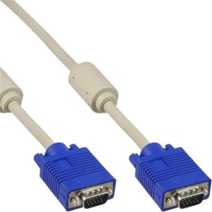 Kabel Inline S VGA 15HD M-M 2 meter beige en blauw