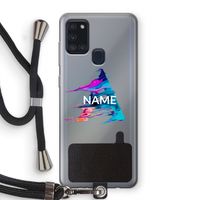 Abstract Spectrum: Samsung Galaxy A21s Transparant Hoesje met koord