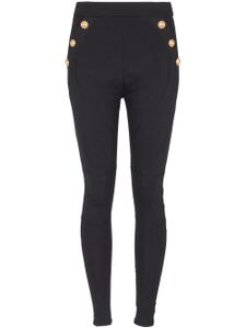 Balmain legging 6-Button en maille - Noir