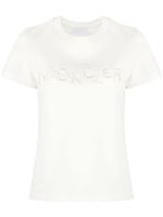 Moncler t-shirt en coton à logo brodé - Blanc - thumbnail