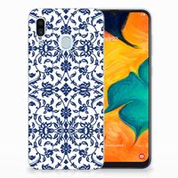 Samsung Galaxy A30 TPU Case Flower Blue - thumbnail