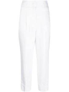 Peserico pantalon de tailleur à taille haute - Blanc