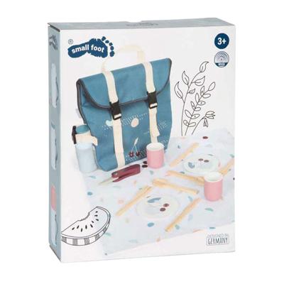 Small Foot - rugzak met houten picknick tasty speelset, 14dlg.