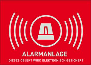 ABUS AU1322 Waarschuwingssticker Alarmsysteem Taal Duits (b x h) 148 mm x 105 mm