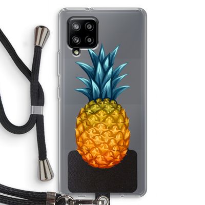 Grote ananas: Samsung Galaxy A42 5G Transparant Hoesje met koord