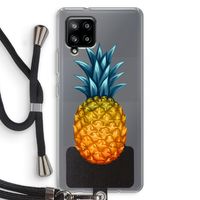 Grote ananas: Samsung Galaxy A42 5G Transparant Hoesje met koord