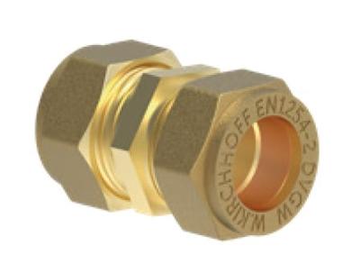 Kirchhoff Messing aansluitstuk, blank, 18 mm, klemkoppeling voor koperen buis - 989454417