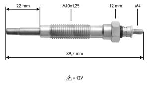 Gloeibougie VALEO, Spanning (Volt)12V, u.a. für Mitsubishi, Hyundai, KIA