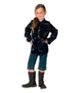 Ruche Blouse Zwart
