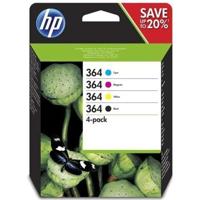 HP 364 pack van 4 originele zwarte / cyaan / magenta / gele inktcartridges voor HP DeskJet 3070A en HP Photosmart 5525/6525 (N9J73AE)