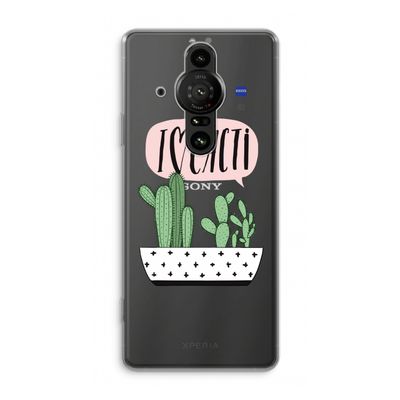 I love cacti: Sony Xperia Pro-I Transparant Hoesje