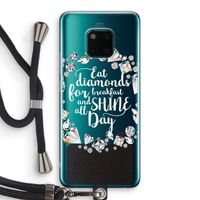 Diamonds: Huawei Mate 20 Pro Transparant Hoesje met koord