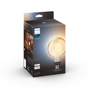 Philips Lighting Hue LED-lamp 871951430154200 Energielabel: G (A - G) Hue White Ambiance E27 Einzelpack Giant Globe G125 Filament 300lm E27 7 W Warmwit tot