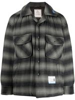 Maison MIHARA YASUHIRO chemise matelassée à patch logo - Noir