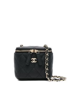 CHANEL Pre-Owned mini sac à bandoulière à design matelassé (2021) - Noir