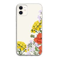 Wilde bloemen: iPhone 11 Transparant Hoesje