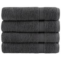 VidaXL Badhanddoeken solund 4 st 600 g/m² 100x150 cm antraciet VidaXL Badhanddoeken solund 4 st 600 g/m² 100x150 cm antraciet