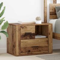 Nachtkastje met lade Oud hout 60 x 36 x 45 cm Bewerkt hout