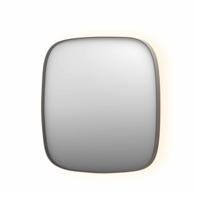 Spiegel INK SP30 100x4x100 cm incl. Indirect LED-Verlichting Rondom en Spiegelverwarming Geborsteld RVS