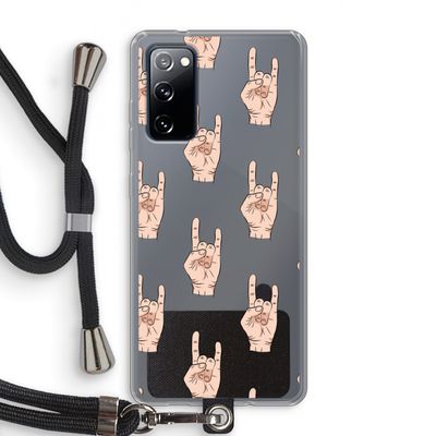 Rock: Samsung Galaxy S20 FE / S20 FE 5G Transparant Hoesje met koord