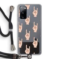 Rock: Samsung Galaxy S20 FE / S20 FE 5G Transparant Hoesje met koord
