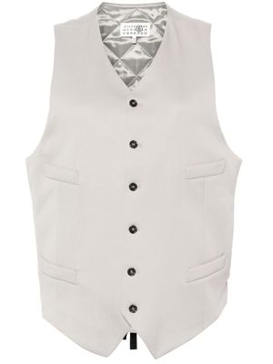 MM6 Maison Margiela veston matelassé à col v - Gris